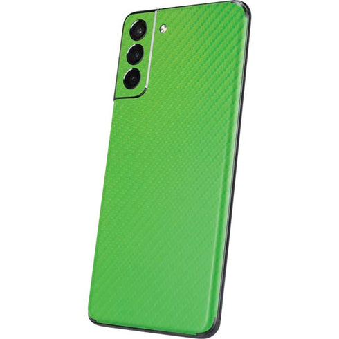 Green Carbon Fiber Specialty Material Galaxy S21 Plus 5G Skin